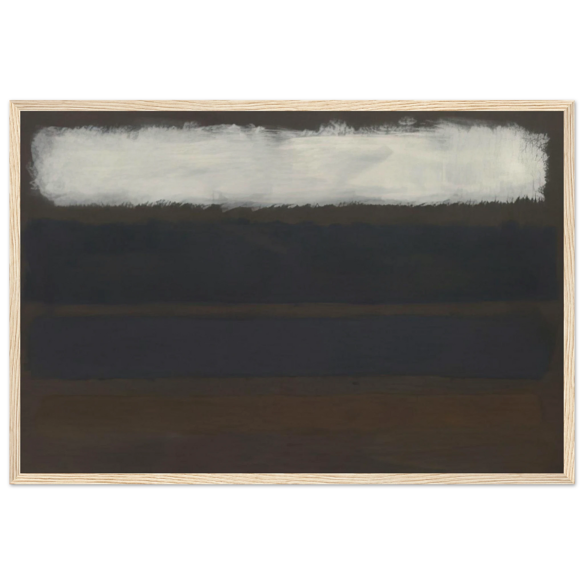 No. 14 Horizontals, White over Darks - 1961 Framed Poster | Mark Rothko Framed Prints Wall Art | Rothko Prints
