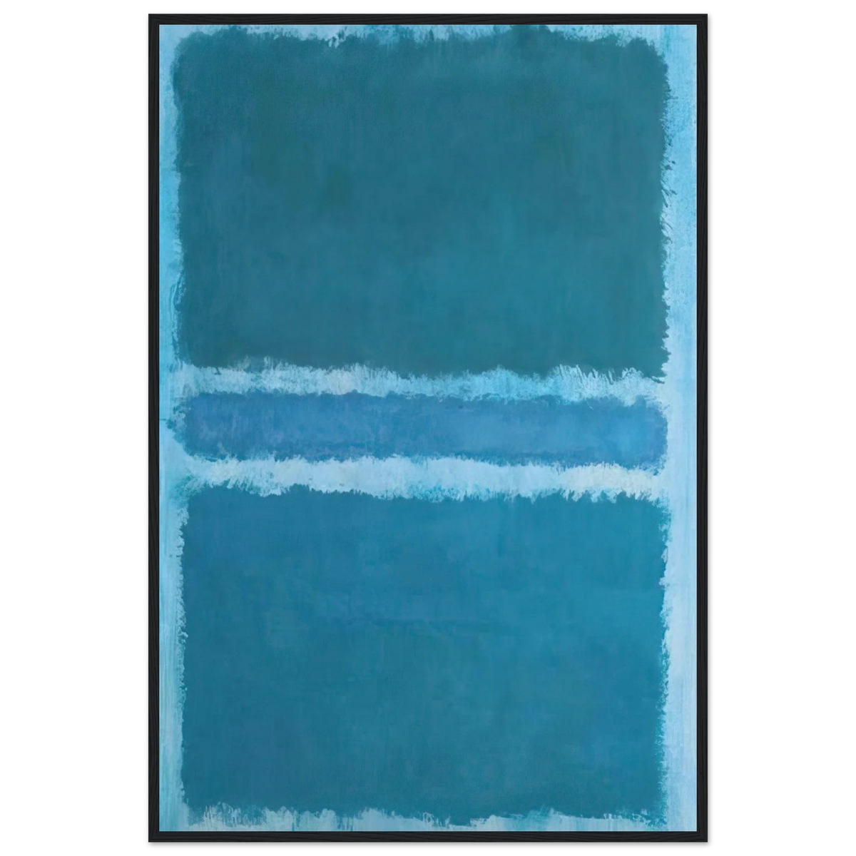 Untitled Blue Divided by Blue - 1966 Framed Poster | Mark Rothko Framed Prints Wall Art | Rothko Prints