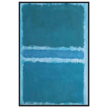 Untitled Blue Divided by Blue - 1966 Framed Poster | Mark Rothko Framed Prints Wall Art | Rothko Prints
