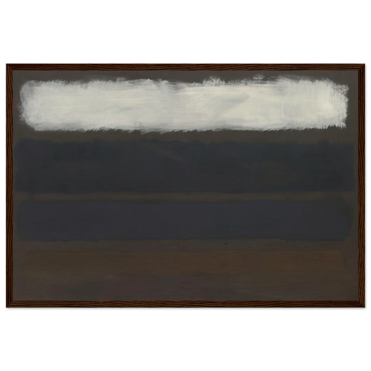 No. 14 Horizontals, White over Darks - 1961 Framed Poster | Mark Rothko Framed Prints Wall Art | Rothko Prints