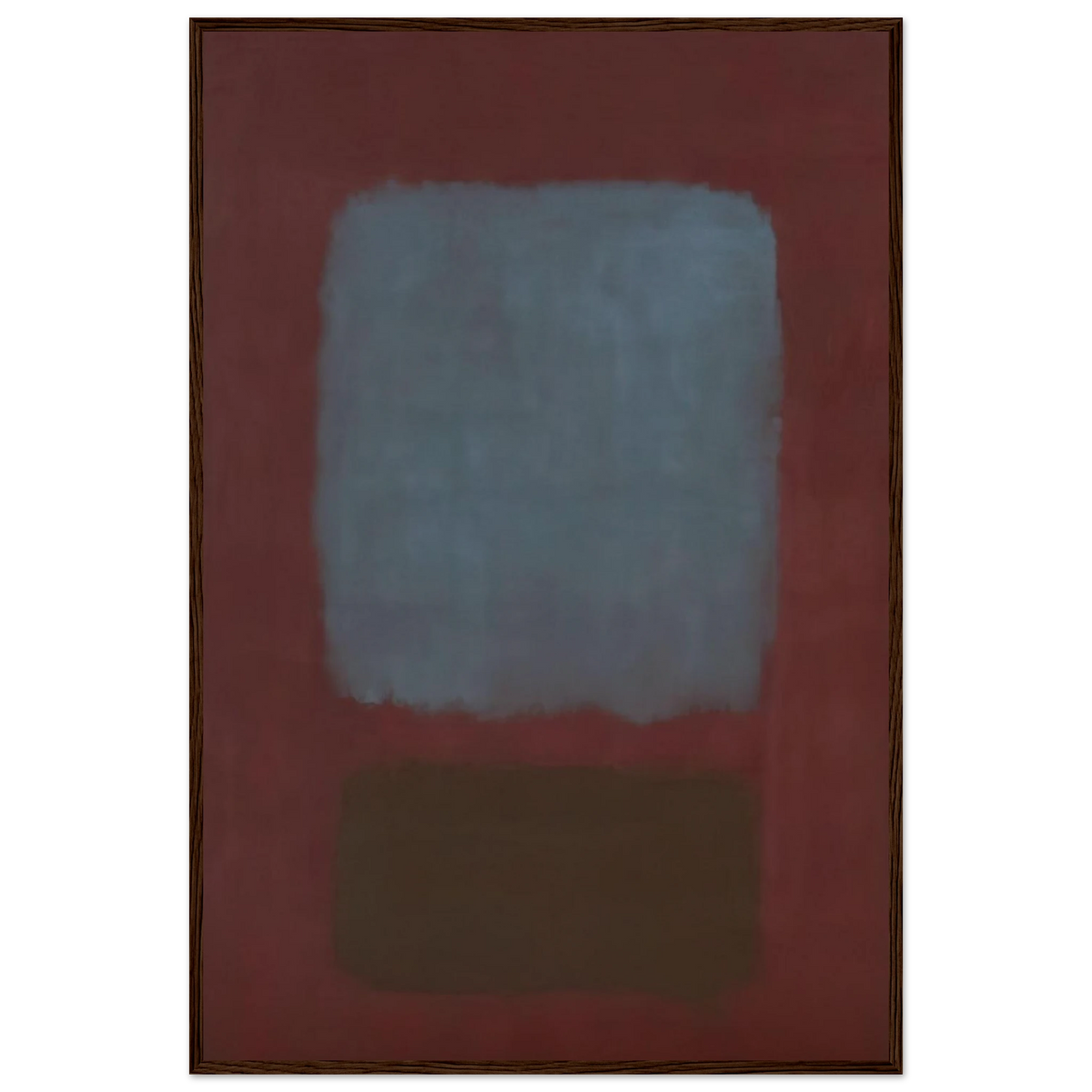 No. 37No. 19 Slate Blue and Brown on Plum - 1958 Framed Poster | Mark Rothko Framed Prints Wall Art | Rothko Prints