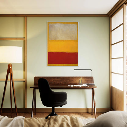 No. 13 White, Red on Yellow Framed Poster | Mark Rothko Framed Prints Wall Art | Rothko Prints