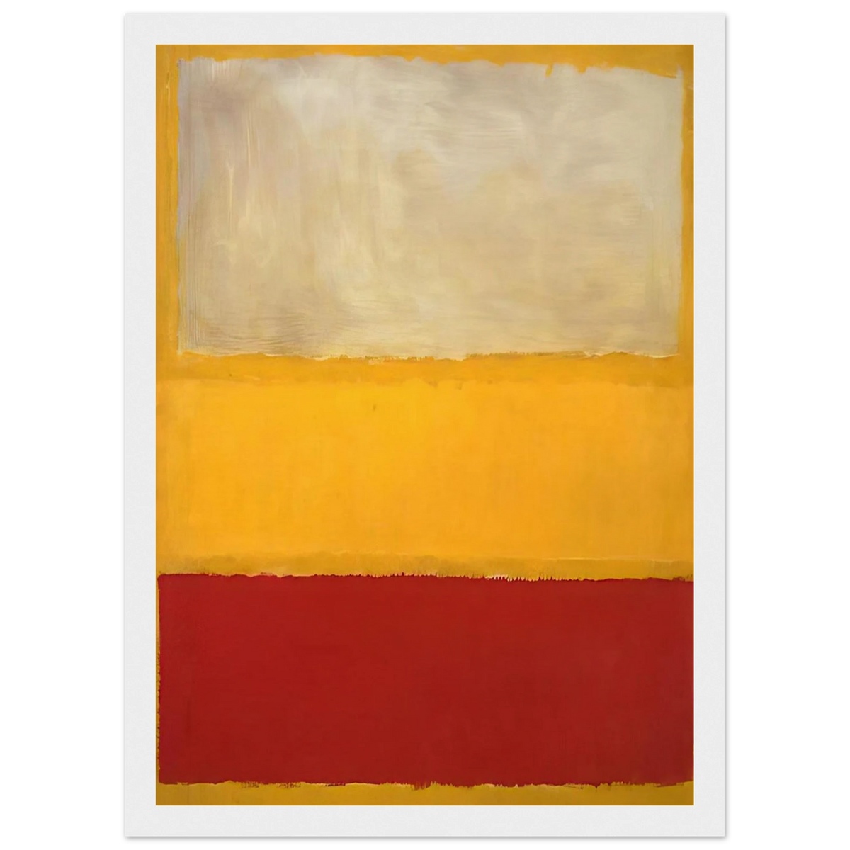No. 13 White, Red on Yellow Framed Poster | Mark Rothko Framed Prints Wall Art | Rothko Prints