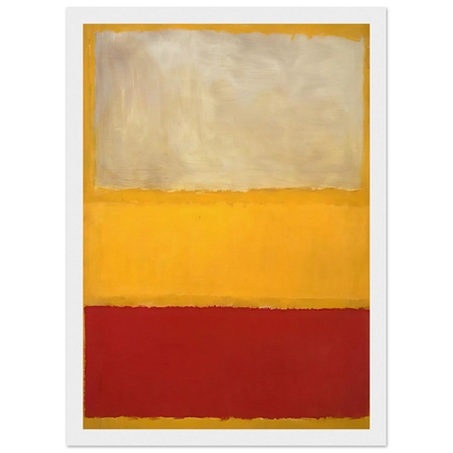 No. 13 White, Red on Yellow Framed Poster | Mark Rothko Framed Prints Wall Art | Rothko Prints