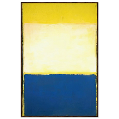 No. 6 Yellow, White, Blue Over Yellow on Gray - 1954 Framed Poster | Mark Rothko Framed Prints Wall Art | Rothko Prints