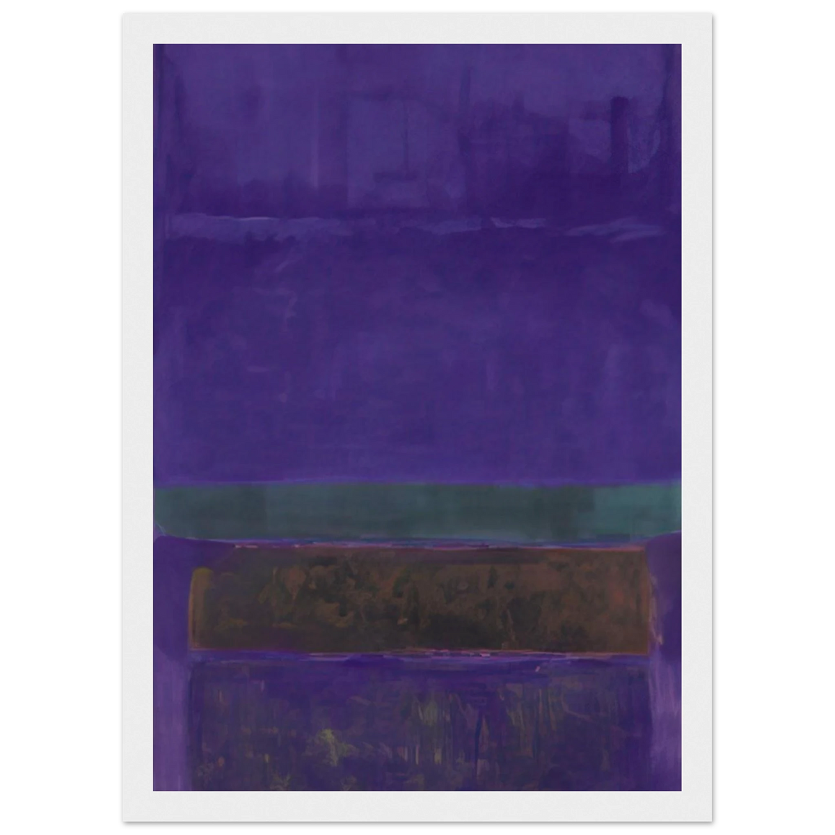 Untitled [Blue, Green, and Brown] - 1952 Framed Poster | Mark Rothko Framed Prints Wall Art | Rothko Prints