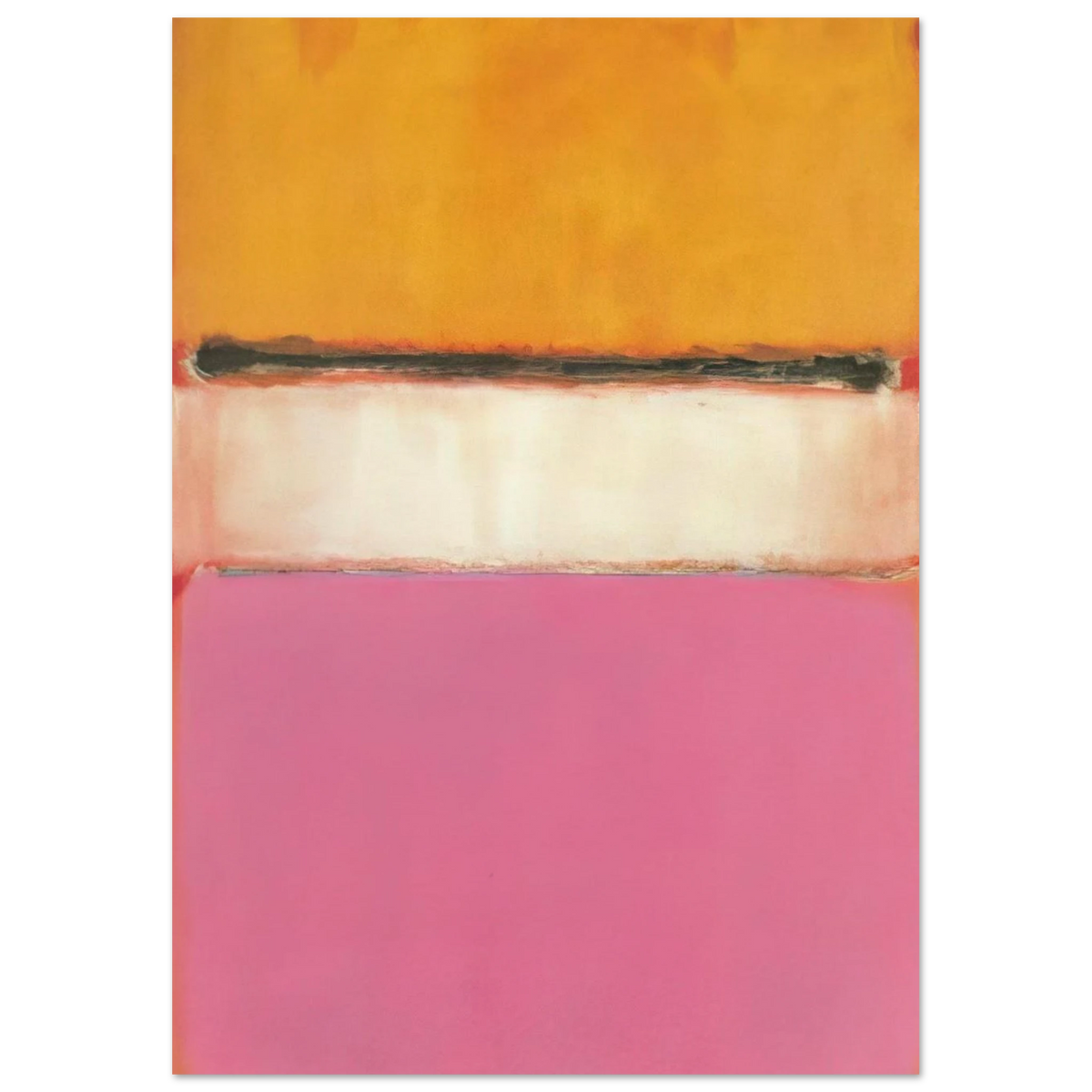 White Center Yellow, Pink and Lavender on Rose - 1950 Poster | Mark Rothko Poster | Rothko Prints