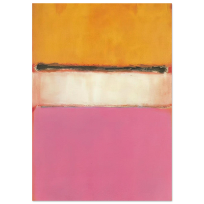 White Center Yellow, Pink and Lavender on Rose - 1950 Poster | Mark Rothko Poster | Rothko Prints
