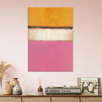 White Center Yellow, Pink and Lavender on Rose - 1950 Canvas | Mark Rothko Canvas | Rothko Prints