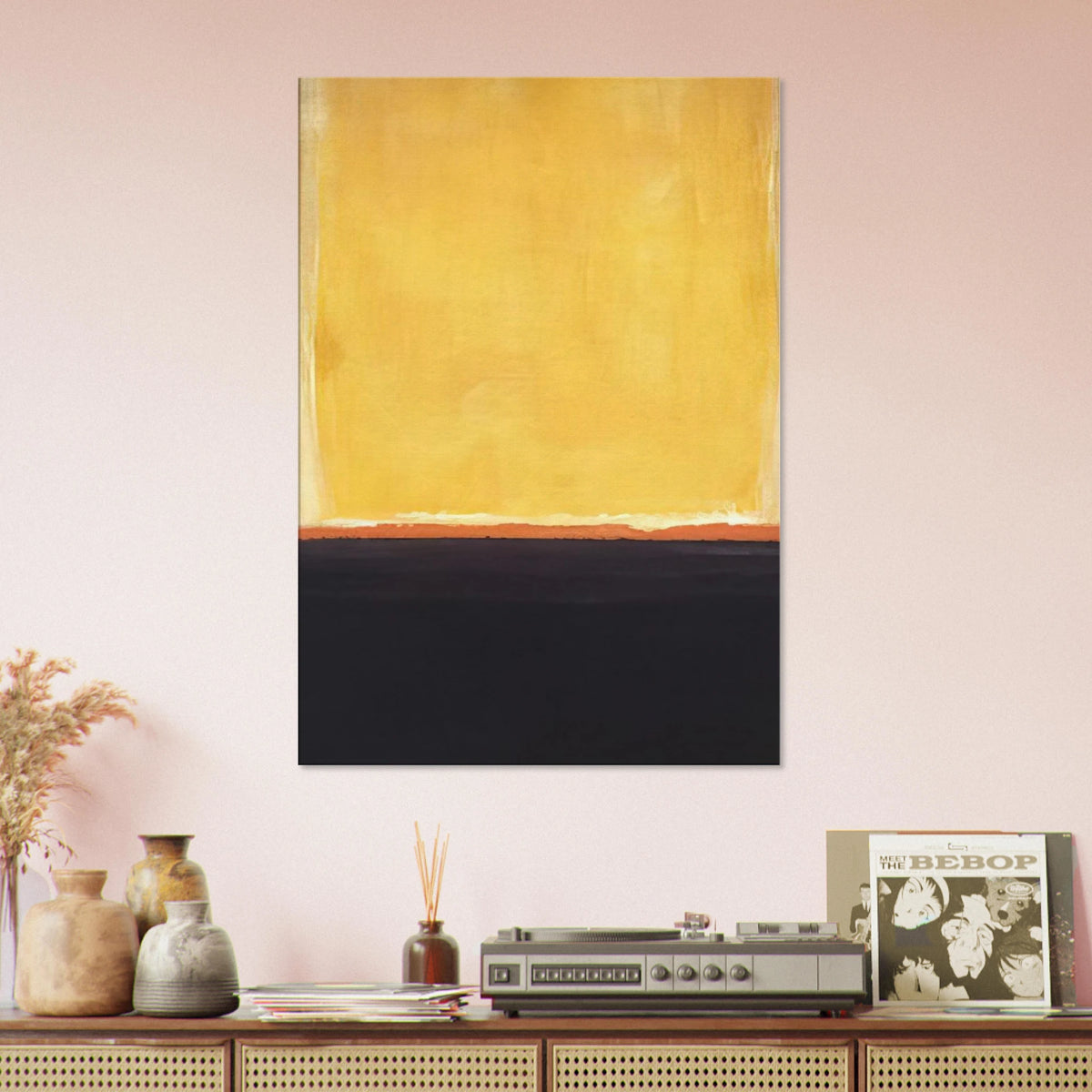 Yellow, Charcoal, Brown - 1953 Canvas | Mark Rothko Canvas | Rothko Prints