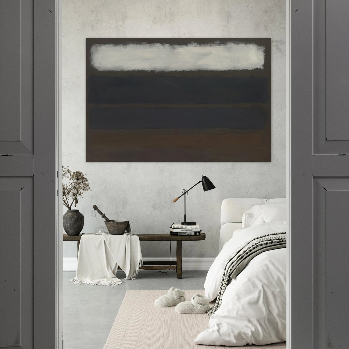 No. 14 Horizontals, White over Darks - 1961 Poster | Mark Rothko Poster | Rothko Prints