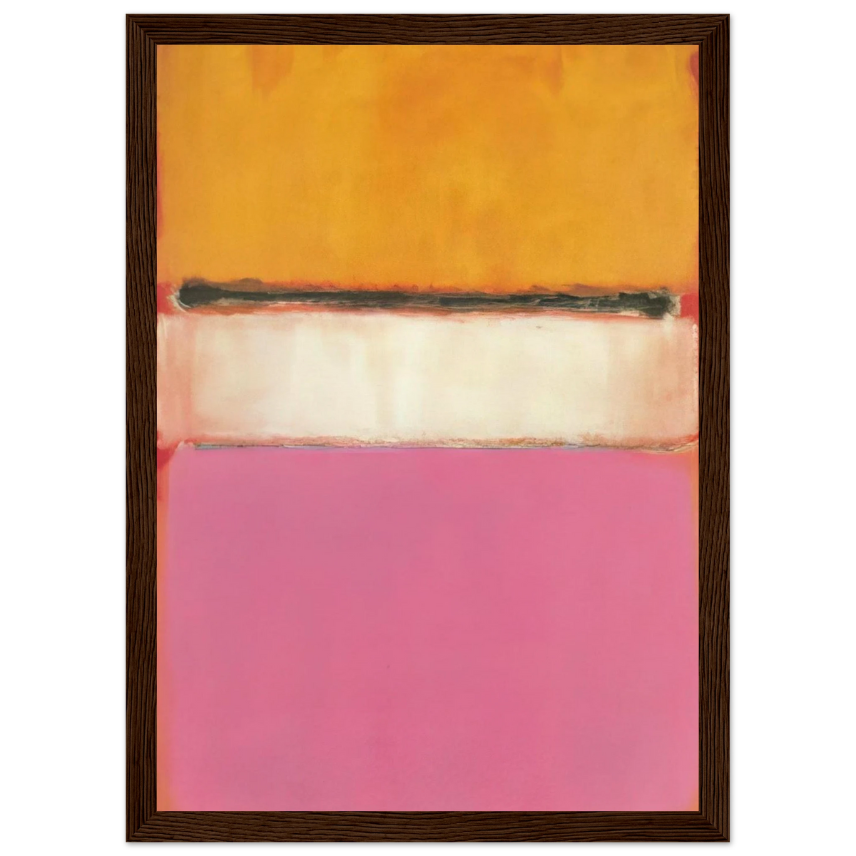 White Center Yellow, Pink and Lavender on Rose - 1950 Framed Poster | Mark Rothko Framed Prints Wall Art | Rothko Prints
