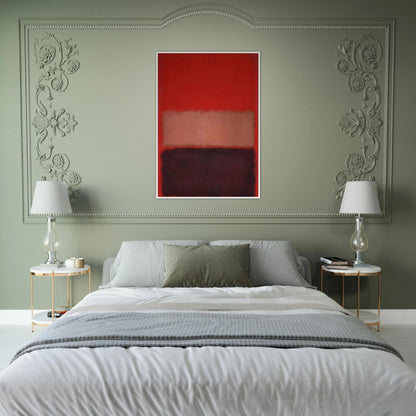No. 46 Black, Ochre, Red Over Red - 1957 Framed Poster | Mark Rothko Framed Prints Wall Art | Rothko Prints