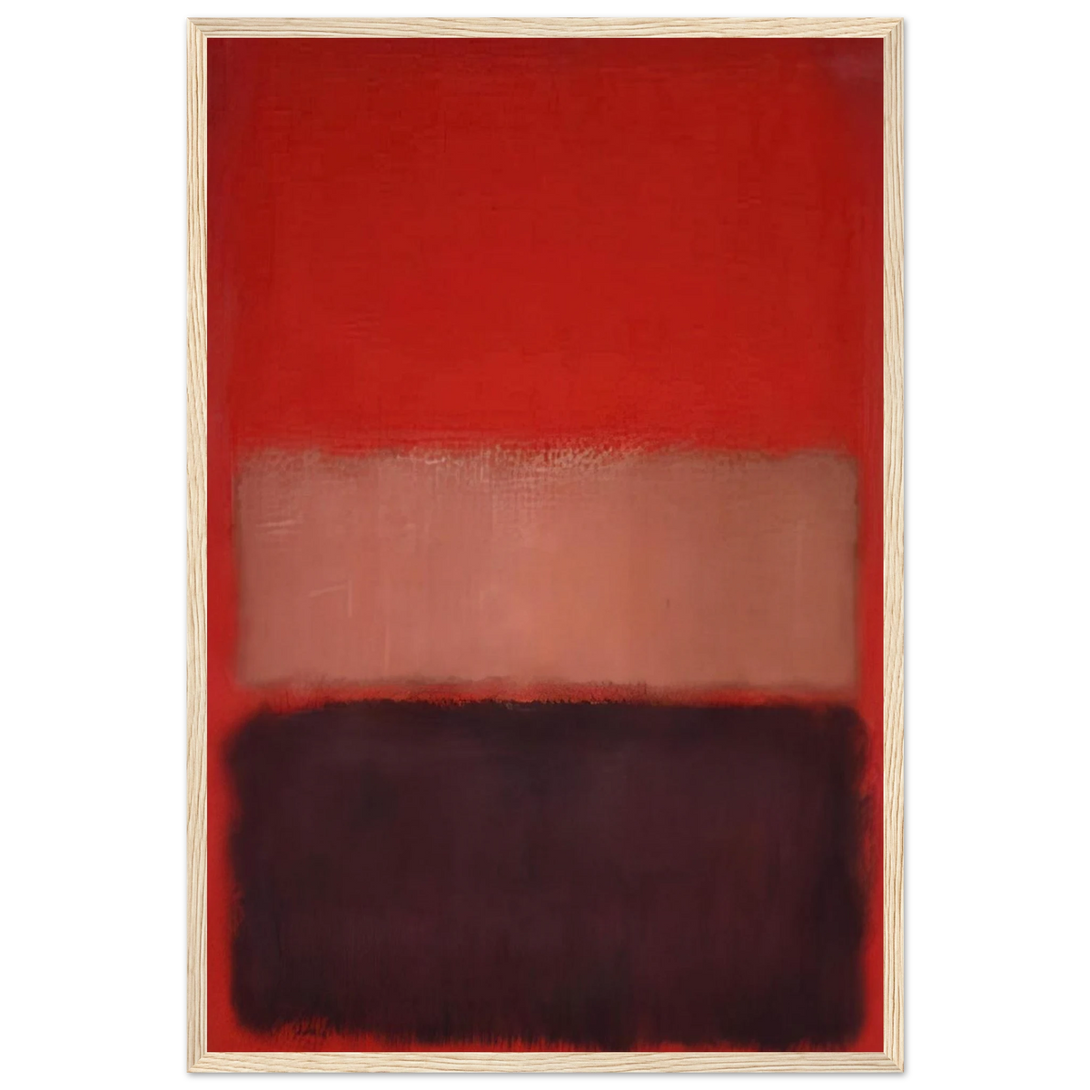 No. 46 Black, Ochre, Red Over Red - 1957 Framed Poster | Mark Rothko Framed Prints Wall Art | Rothko Prints