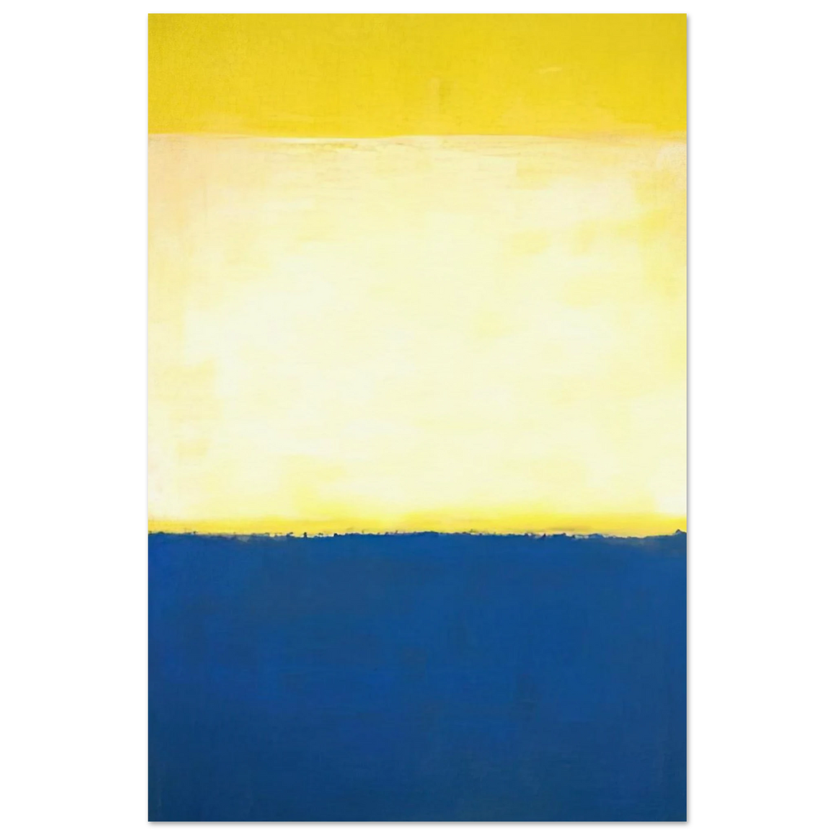 No. 6 Yellow, White, Blue Over Yellow on Gray - 1954 Poster | Mark Rothko Poster | Rothko Prints