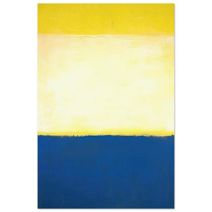 No. 6 Yellow, White, Blue Over Yellow on Gray - 1954 Poster | Mark Rothko Poster | Rothko Prints