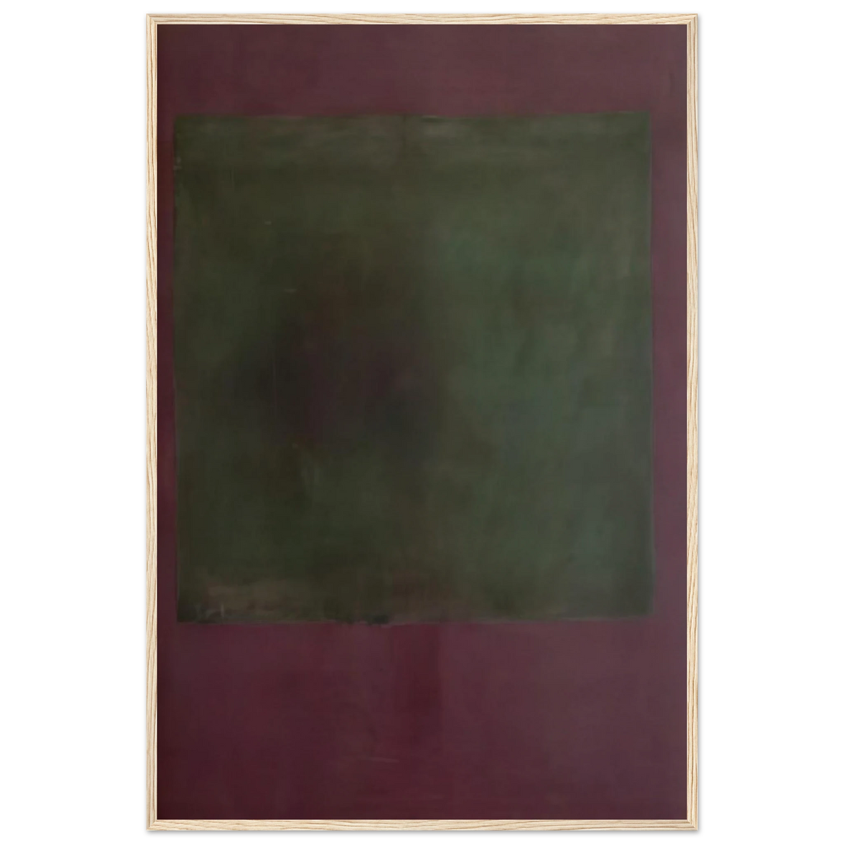 Untitled Green on Maroon - 1961 Framed Poster | Mark Rothko Framed Prints Wall Art | Rothko Prints