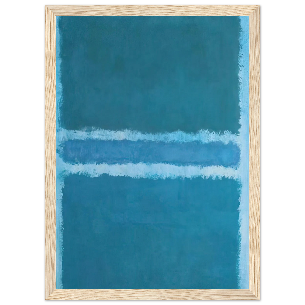 Untitled Blue Divided by Blue - 1966 Framed Poster | Mark Rothko Framed Prints Wall Art | Rothko Prints