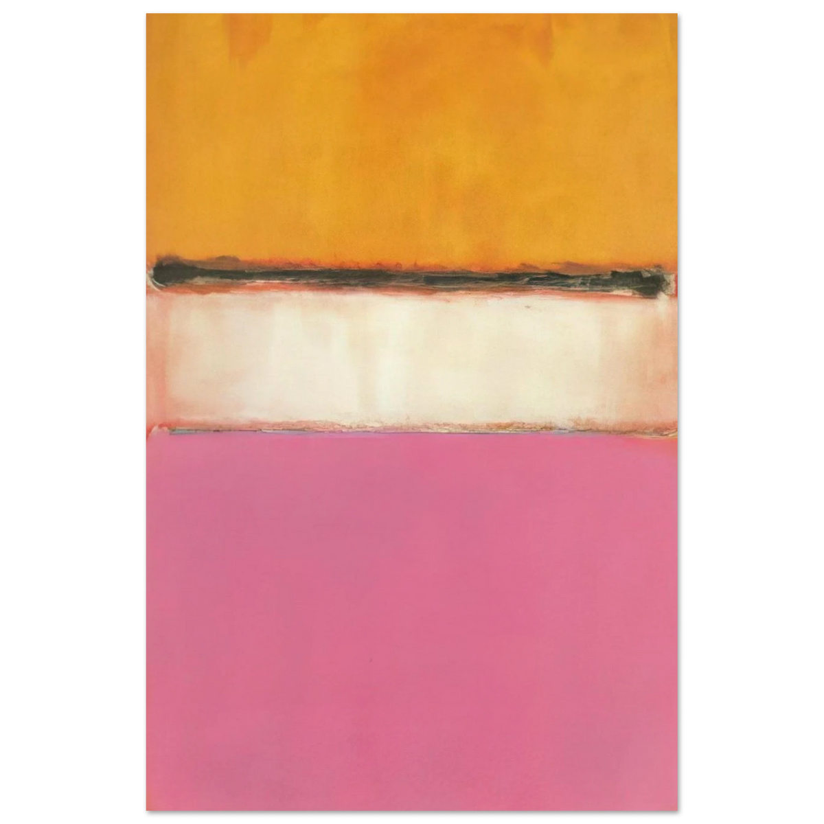 White Center Yellow, Pink and Lavender on Rose - 1950 Poster | Mark Rothko Poster | Rothko Prints