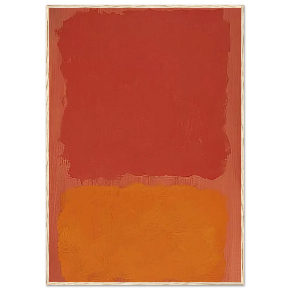 Untitled Red and Orange on Salmon - 1969 Framed Poster | Mark Rothko Framed Prints Wall Art | Rothko Prints