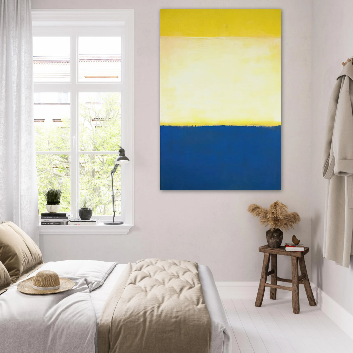No. 6 Yellow, White, Blue Over Yellow on Gray - 1954 Poster | Mark Rothko Poster | Rothko Prints