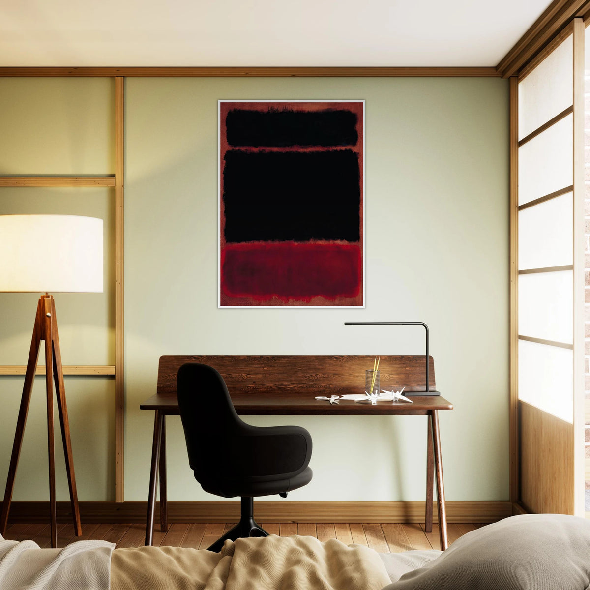 Black in Deep Red - 1957 Framed Poster | Mark Rothko Framed Prints Wall Art | Rothko Prints