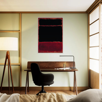 Black in Deep Red - 1957 Framed Poster | Mark Rothko Framed Prints Wall Art | Rothko Prints