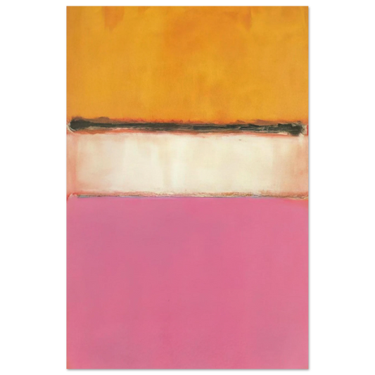 White Center Yellow, Pink and Lavender on Rose - 1950 Poster | Mark Rothko Poster | Rothko Prints