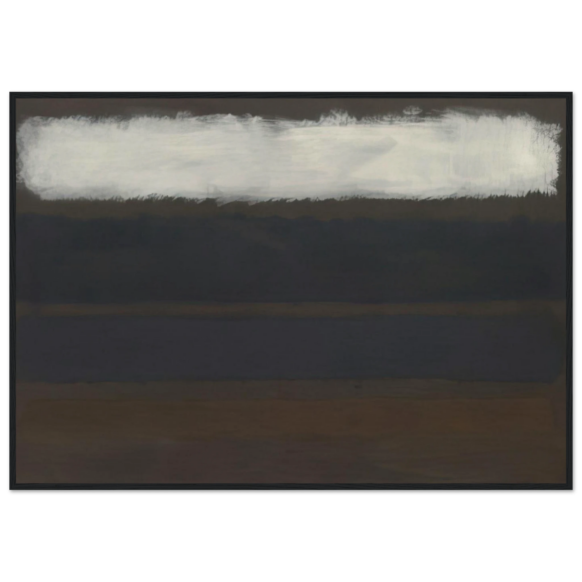 No. 14 Horizontals, White over Darks - 1961 Framed Poster | Mark Rothko Framed Prints Wall Art | Rothko Prints