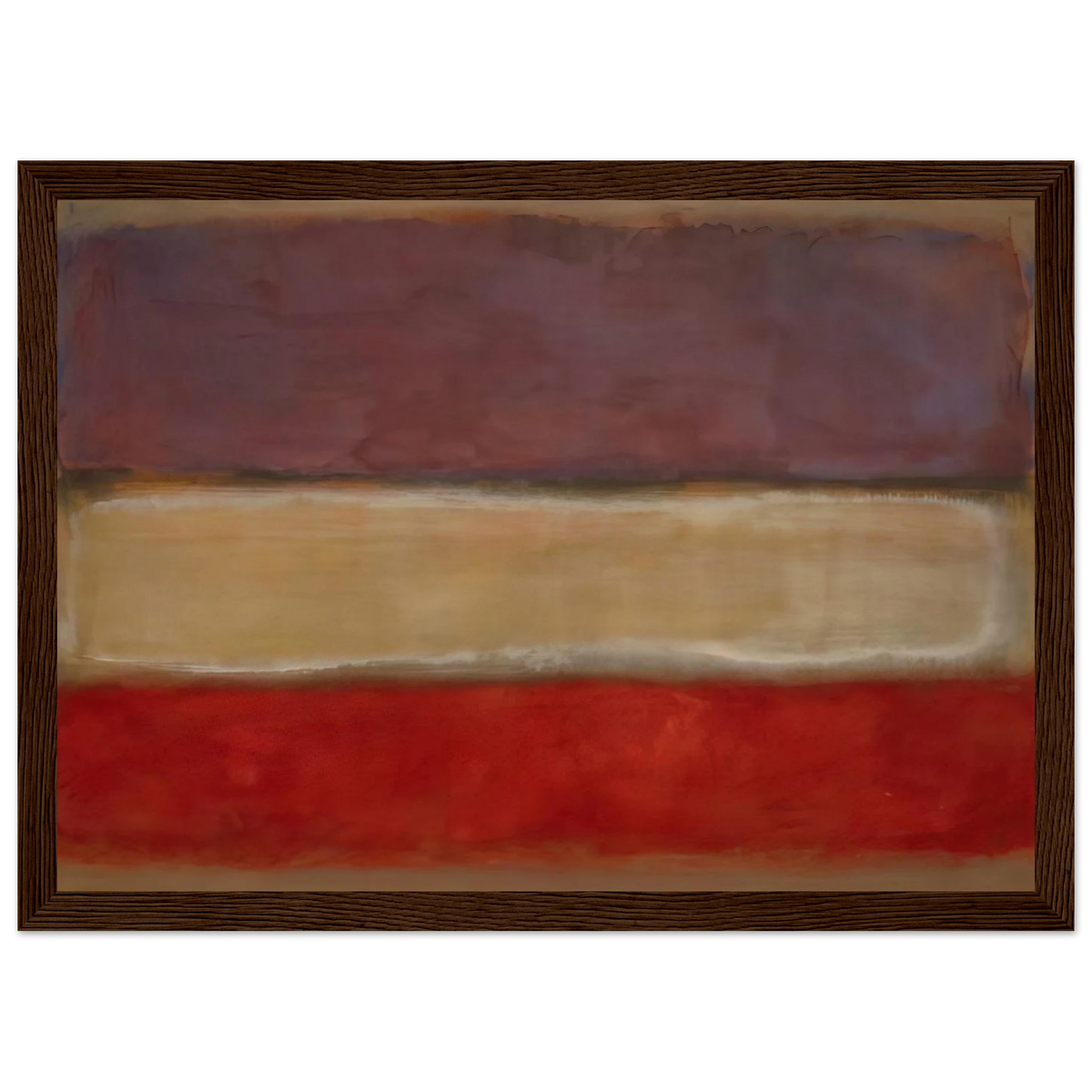 Untitled Purple, White, and Red - 1953 Framed Poster | Mark Rothko Framed Prints Wall Art | Rothko Prints