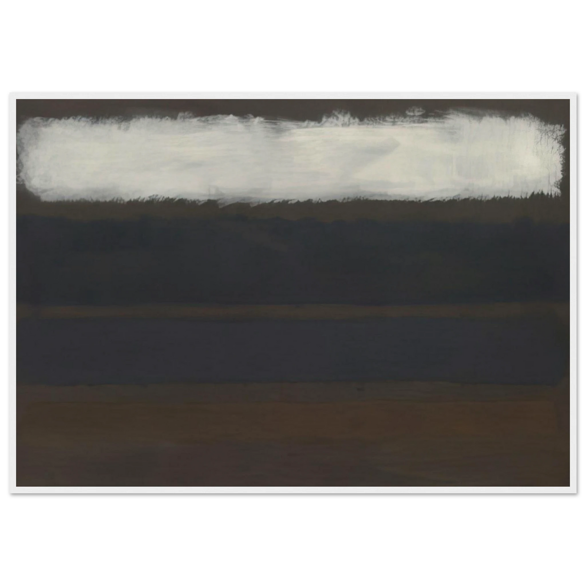 No. 14 Horizontals, White over Darks - 1961 Framed Poster | Mark Rothko Framed Prints Wall Art | Rothko Prints