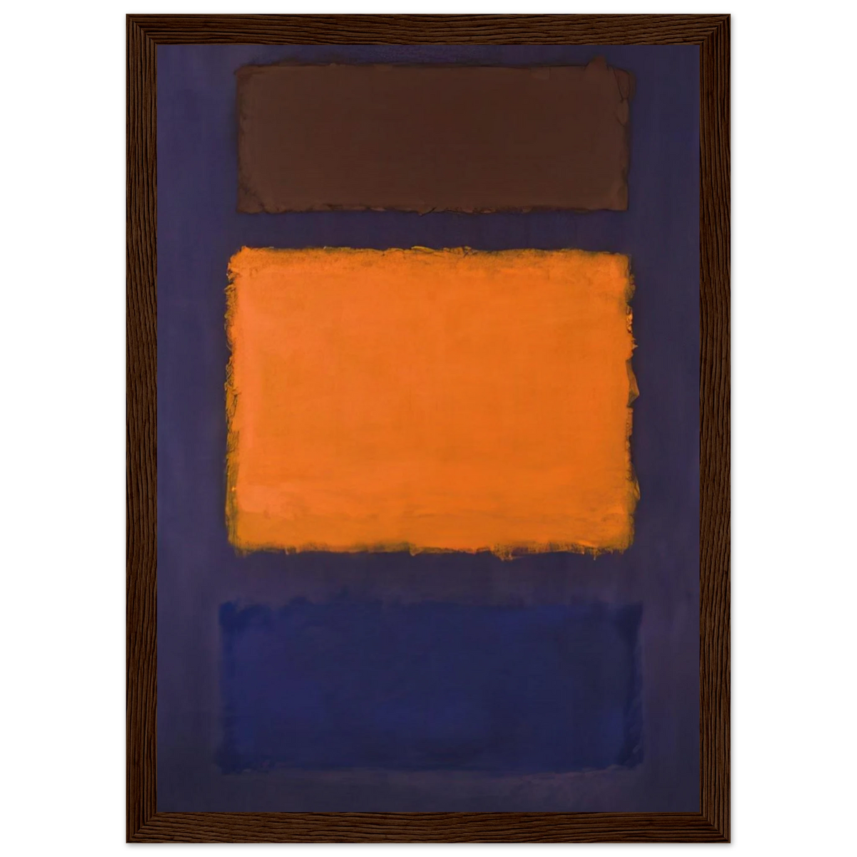 Brown, Orange, Blue on Maroon - c.1963  United States Framed Poster | Mark Rothko Framed Prints Wall Art | Rothko Prints