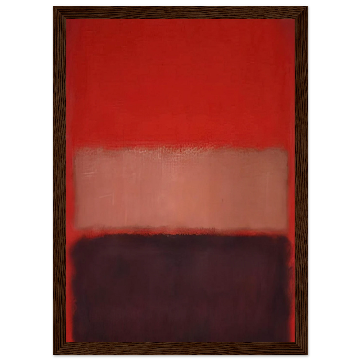 No. 46 Black, Ochre, Red Over Red - 1957 Framed Poster | Mark Rothko Framed Prints Wall Art | Rothko Prints