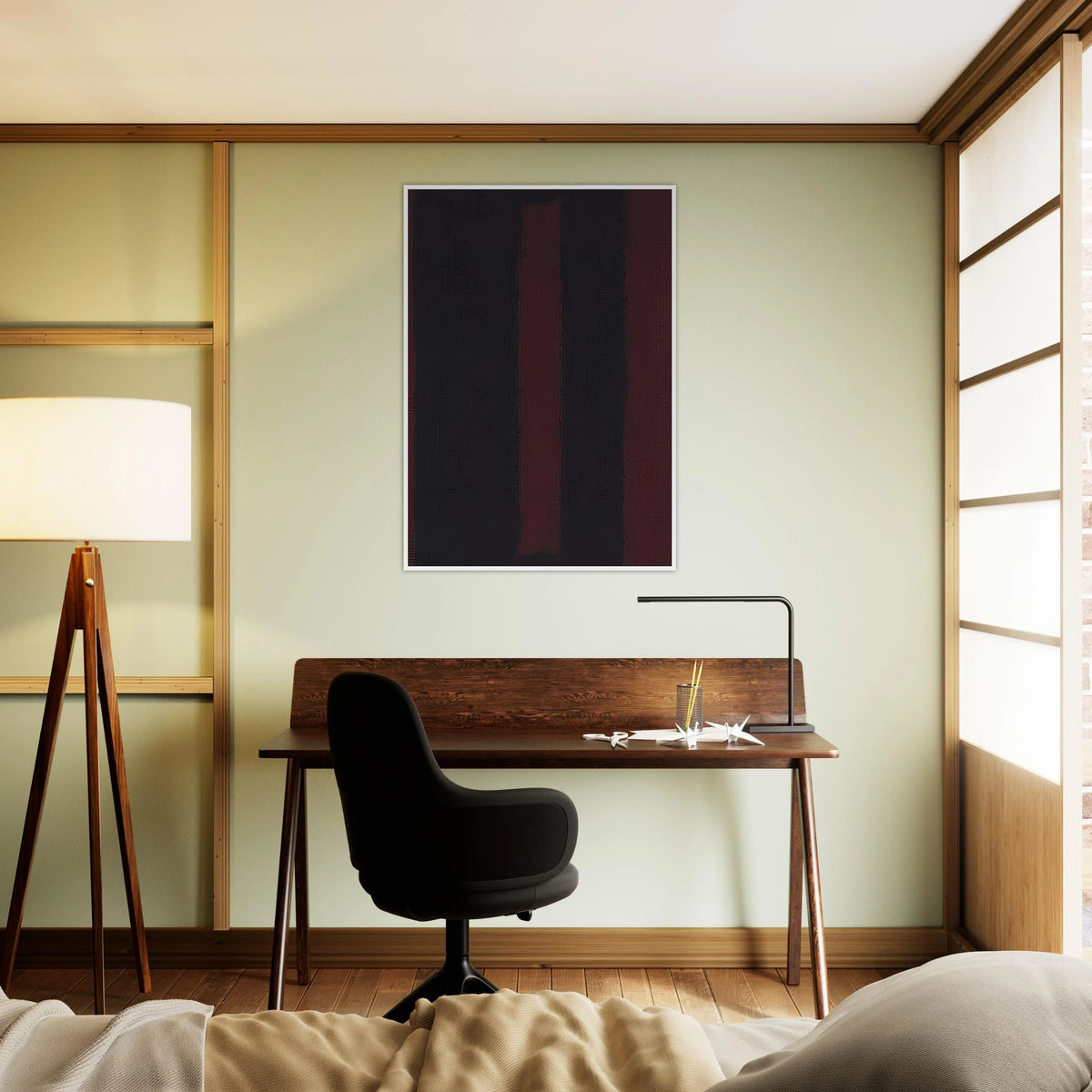 Black on Maroon - 1959 Framed Poster | Mark Rothko Framed Prints Wall Art | Rothko Prints