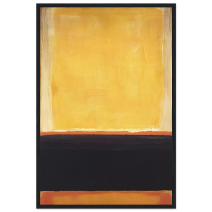 Yellow, Charcoal, Brown - 1953 Framed Poster | Mark Rothko Framed Prints Wall Art | Rothko Prints