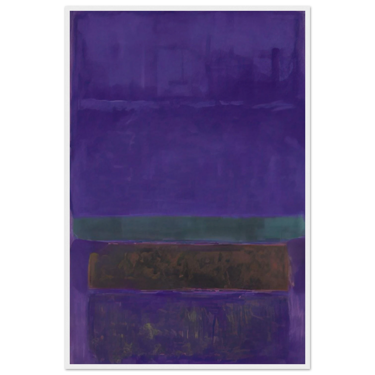Untitled [Blue, Green, and Brown] - 1952 Framed Poster | Mark Rothko Framed Prints Wall Art | Rothko Prints