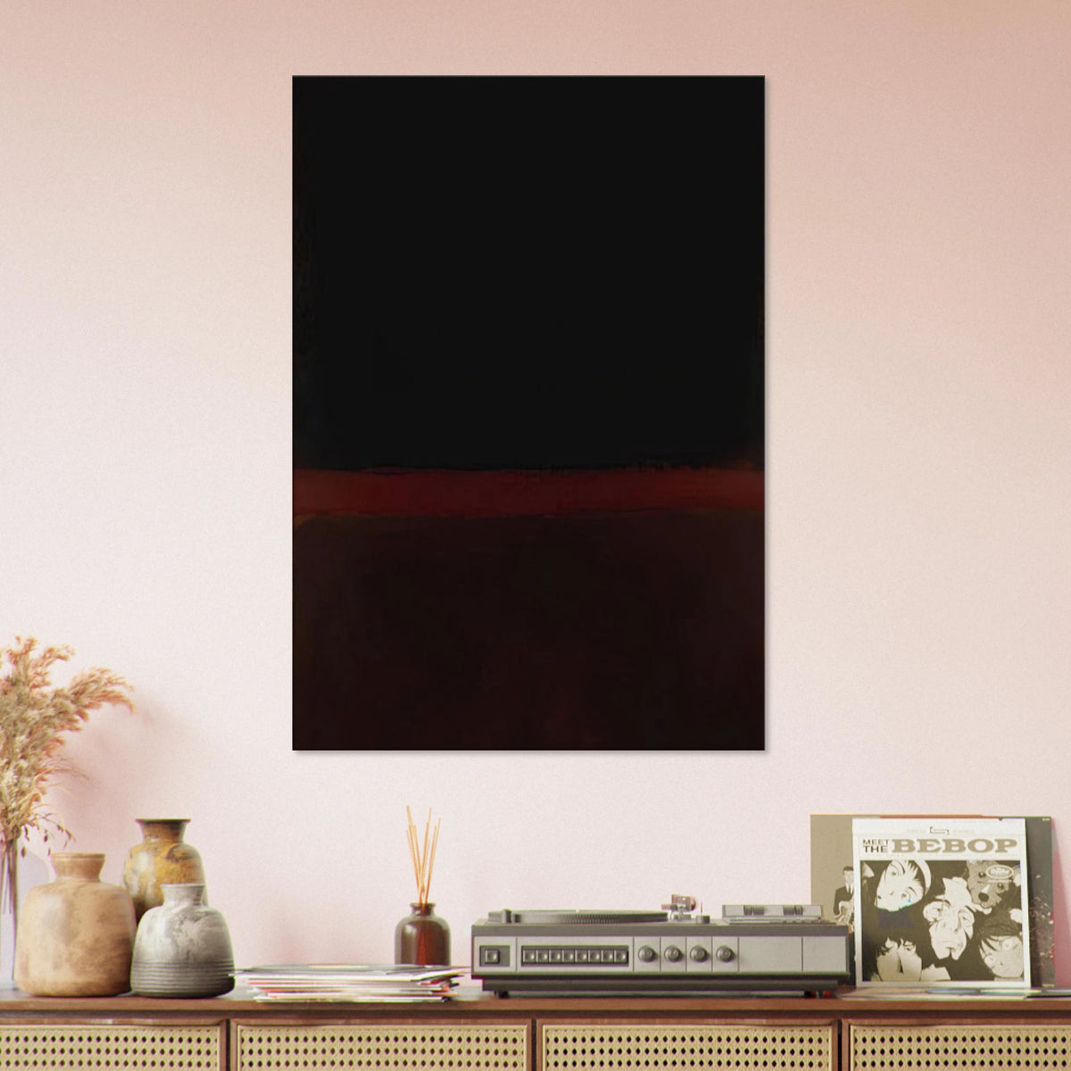 Black on Dark Sienna on Purple - 1960 Canvas | Mark Rothko Canvas | Rothko Prints