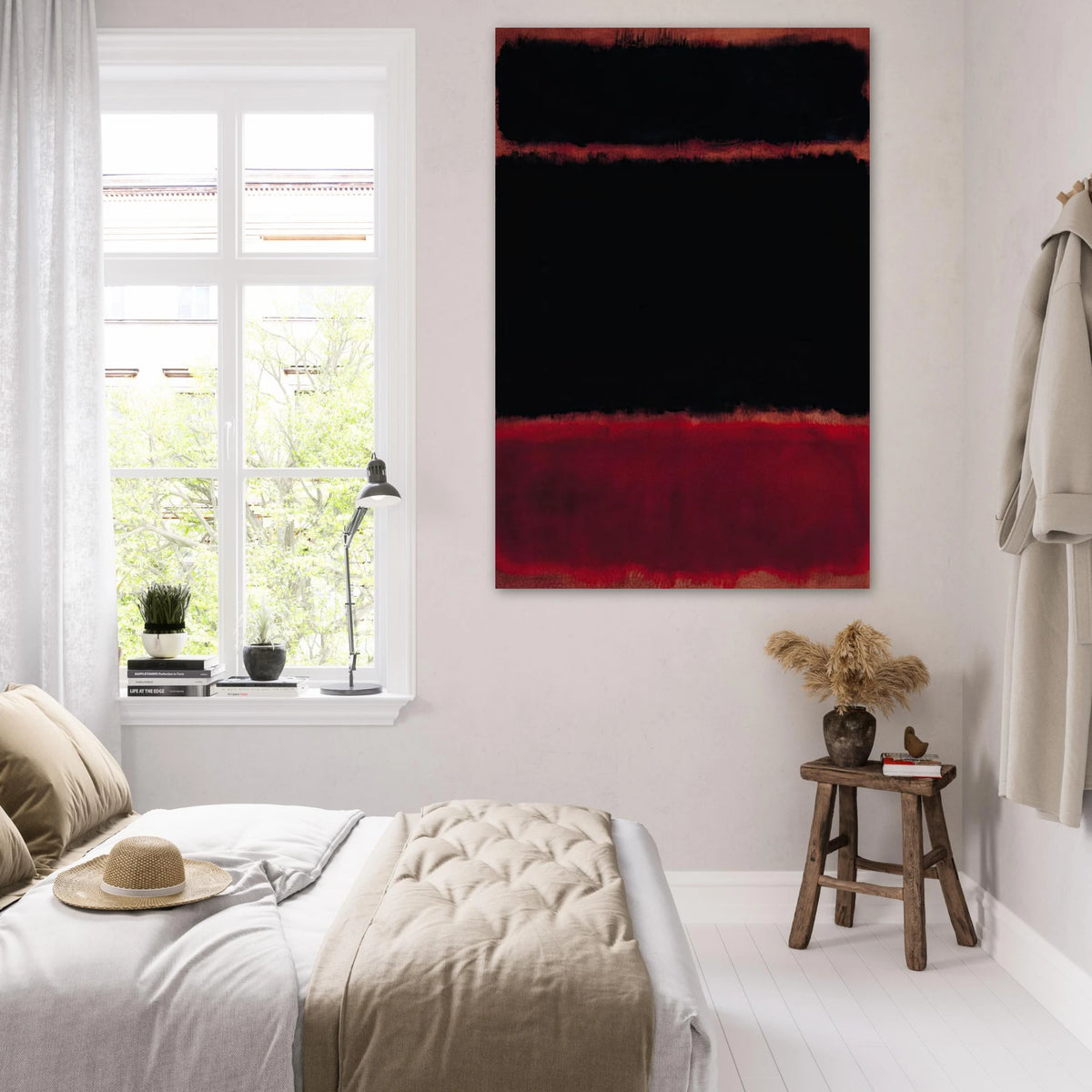 Black in Deep Red - 1957 Poster | Mark Rothko Poster | Rothko Prints