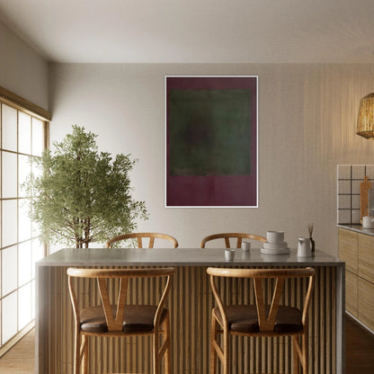 Untitled Green on Maroon - 1961 Framed Poster | Mark Rothko Framed Prints Wall Art | Rothko Prints