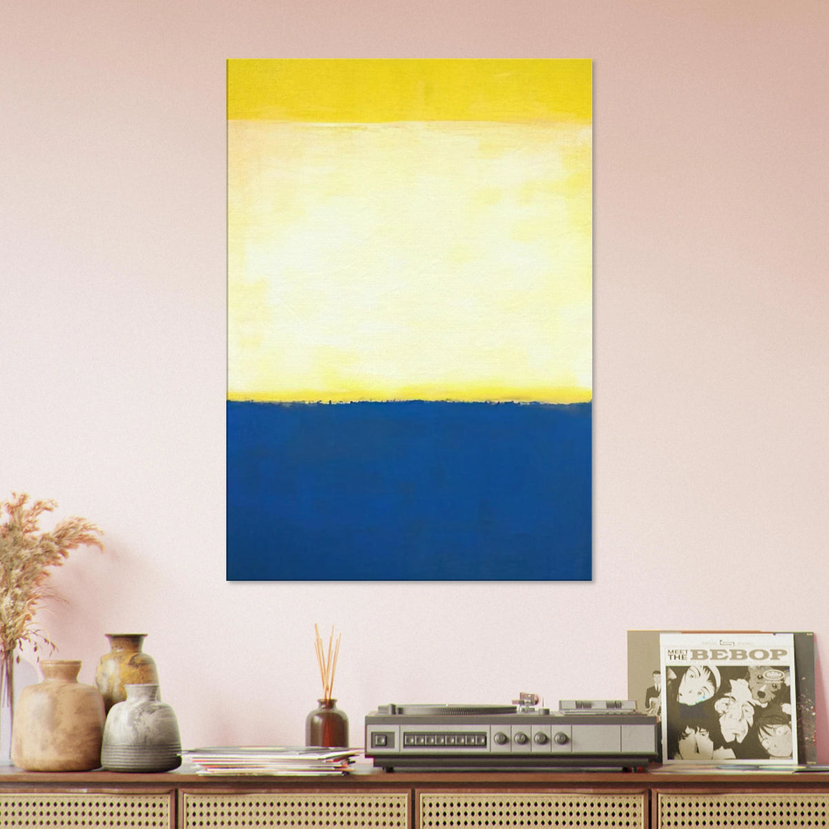 No. 6 Yellow, White, Blue Over Yellow on Gray - 1954 Canvas | Mark Rothko Canvas | Rothko Prints