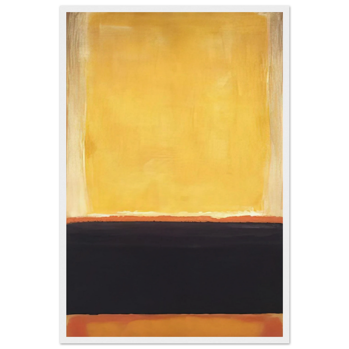 Yellow, Charcoal, Brown - 1953 Framed Poster | Mark Rothko Framed Prints Wall Art | Rothko Prints
