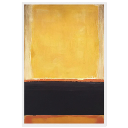 Yellow, Charcoal, Brown - 1953 Framed Poster | Mark Rothko Framed Prints Wall Art | Rothko Prints