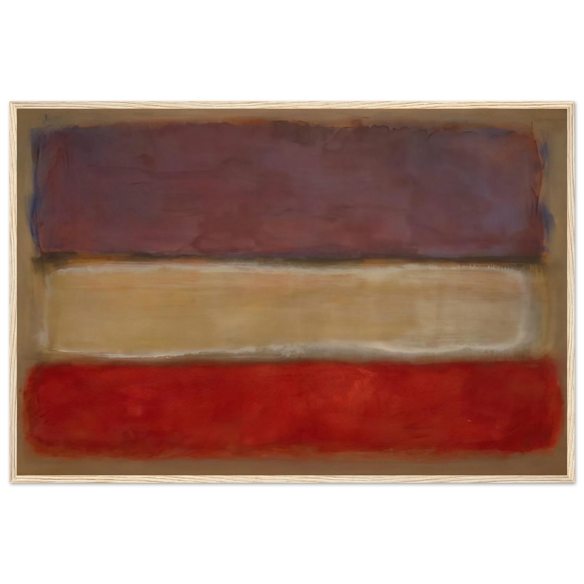 Untitled Purple, White, and Red - 1953 Framed Poster | Mark Rothko Framed Prints Wall Art | Rothko Prints