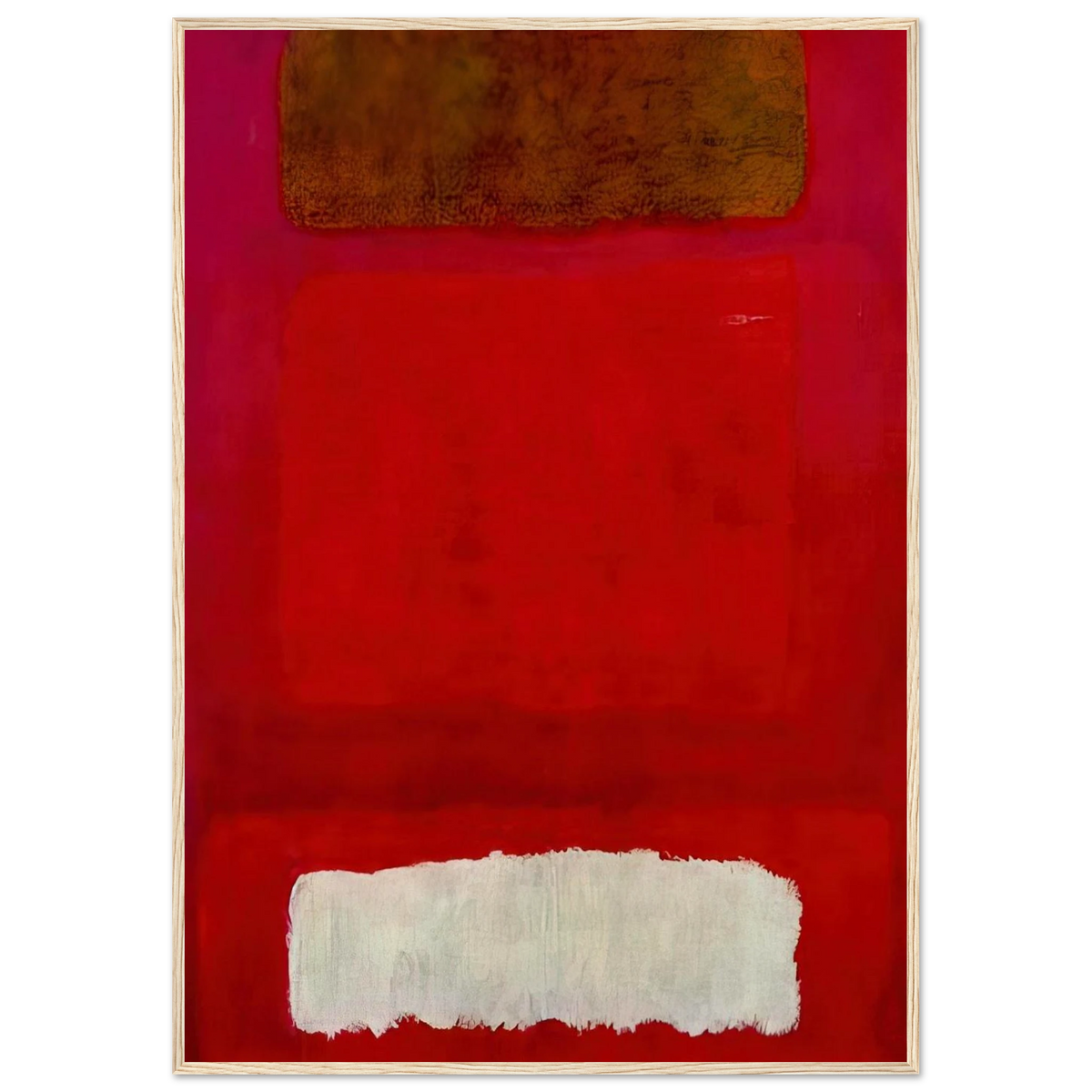 No. 16 Red, White, and Brown - 1957 Framed Poster | Mark Rothko Framed Prints Wall Art | Rothko Prints