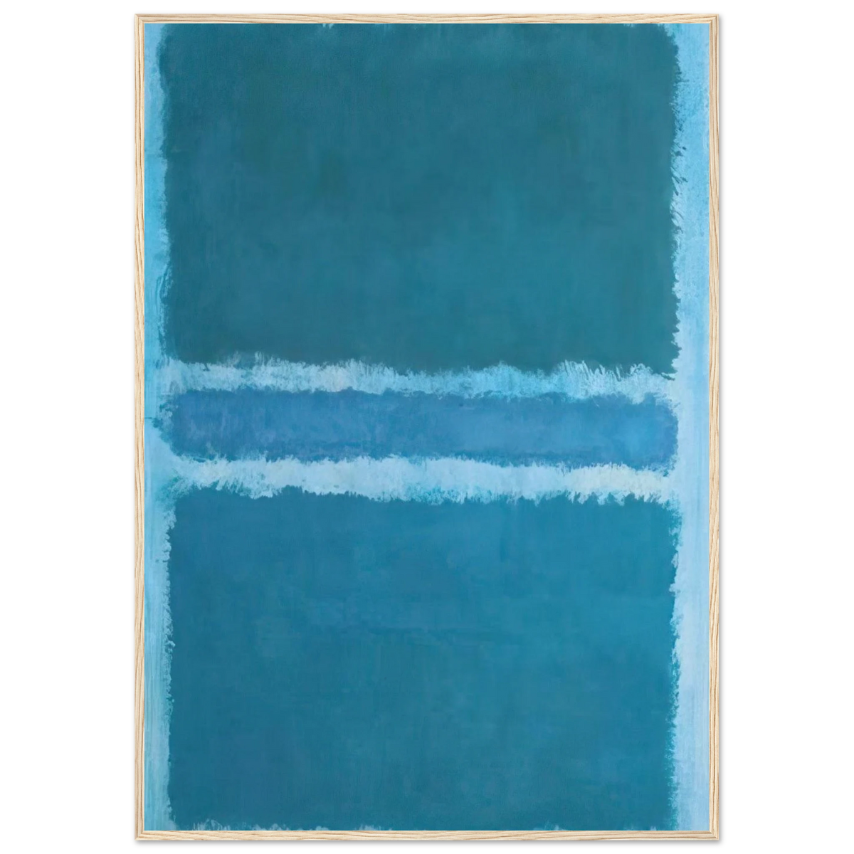 Untitled Blue Divided by Blue - 1966 Framed Poster | Mark Rothko Framed Prints Wall Art | Rothko Prints