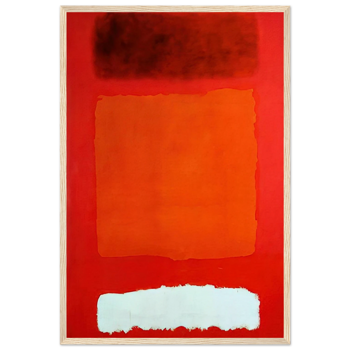 Red, White, and Brown - 1957 Framed Poster | Mark Rothko Framed Prints Wall Art | Rothko Prints