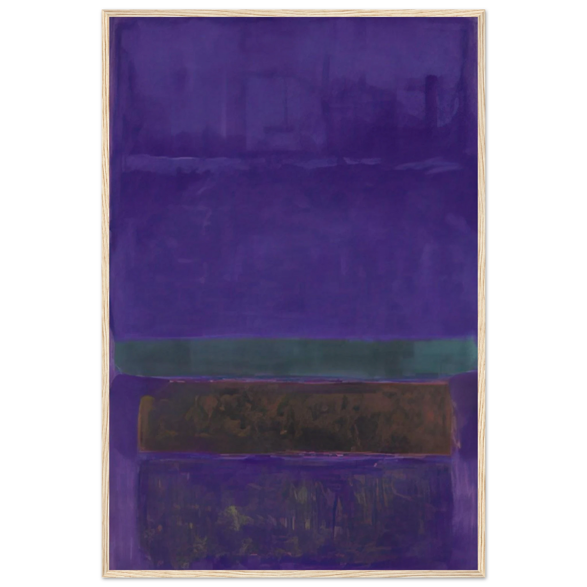 Untitled [Blue, Green, and Brown] - 1952 Framed Poster | Mark Rothko Framed Prints Wall Art | Rothko Prints