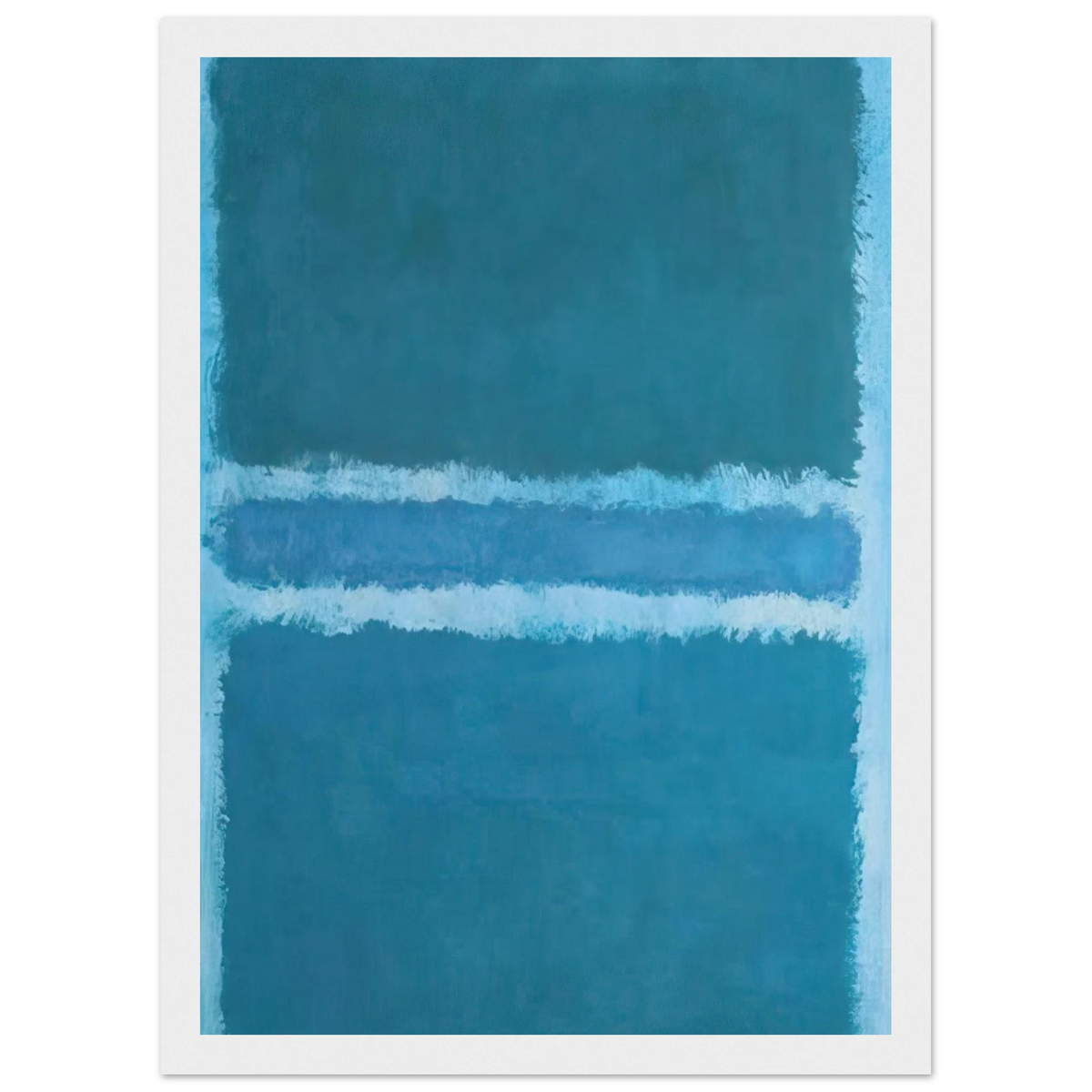 Untitled Blue Divided by Blue - 1966 Framed Poster | Mark Rothko Framed Prints Wall Art | Rothko Prints