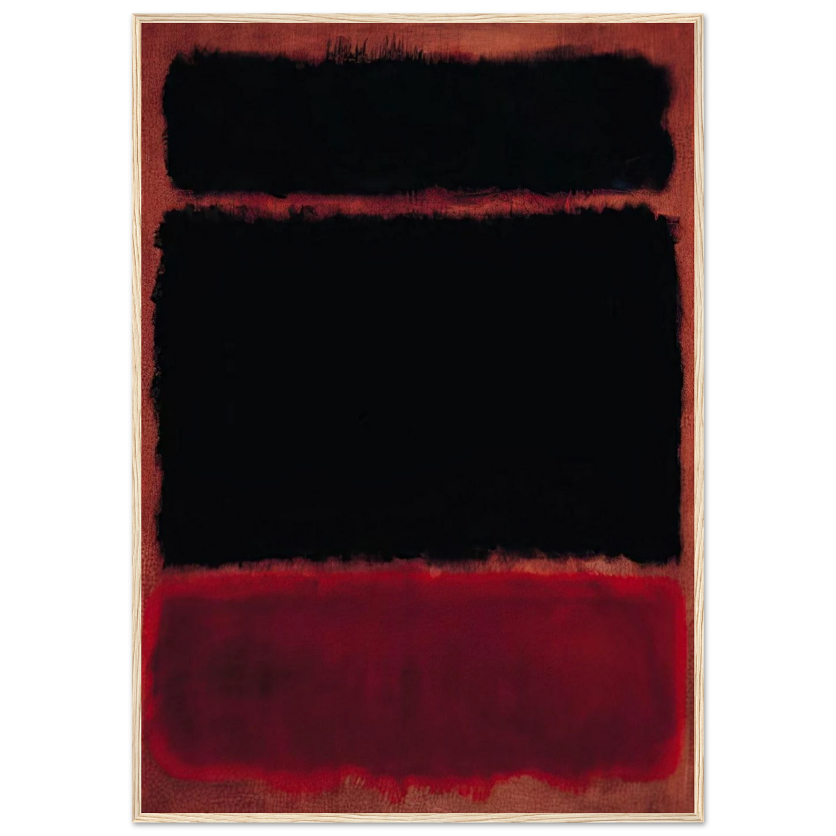 Black in Deep Red - 1957 Framed Poster | Mark Rothko Framed Prints Wall Art | Rothko Prints
