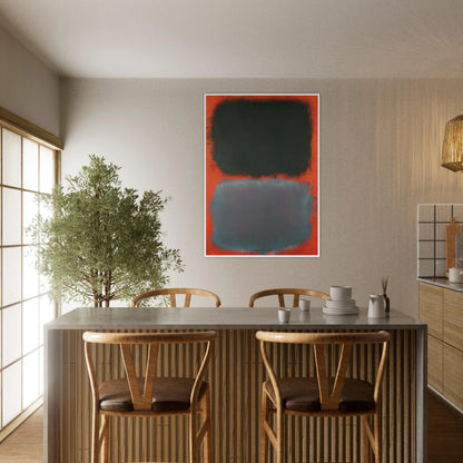 Untitled Gray, Gray on Red - 1968 Framed Poster | Mark Rothko Framed Prints Wall Art | Rothko Prints